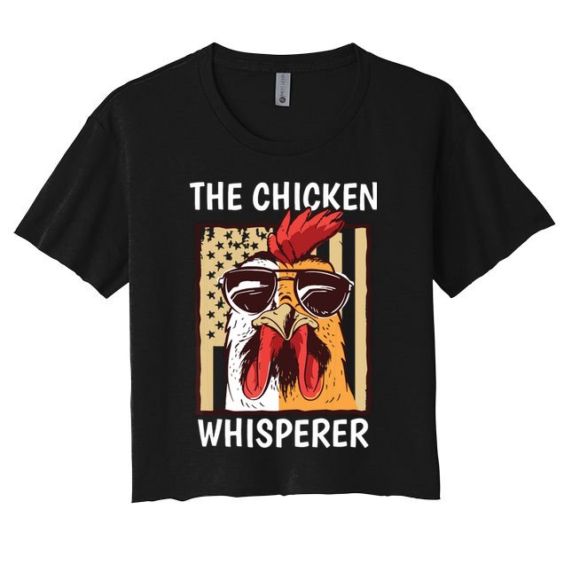 The Chicken Whisperer Farmer Chicken Women's Crop Top Tee