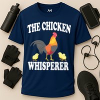 The Chicken Whisperer Funny Farm Animal Cooling Performance Crew T-Shirt