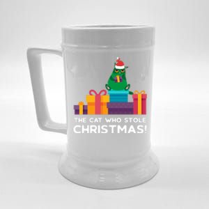 The Cat Who Stole Christmas Funny Xmas Kitten Feline Meaningful Gift Beer Stein