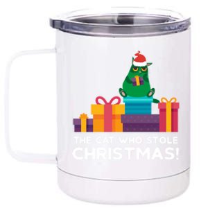 The Cat Who Stole Christmas Funny Xmas Kitten Feline Meaningful Gift 12 oz Stainless Steel Tumbler Cup