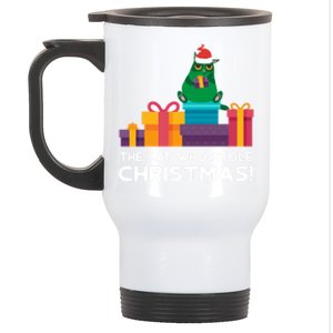 The Cat Who Stole Christmas Funny Xmas Kitten Feline Meaningful Gift Stainless Steel Travel Mug