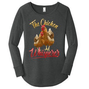 The Chicken Whisperer Funny Chicken Lover Farming Women's Perfect Tri Tunic Long Sleeve Shirt