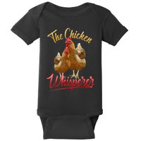 The Chicken Whisperer Funny Chicken Lover Farming Baby Bodysuit