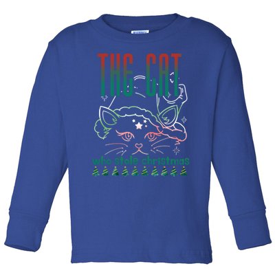 The Cat Who Stole Christmas Novelty Gift Toddler Long Sleeve Shirt