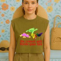 The Council Will Decide Your Fate Funny Oddly Specific Meme Garment-Dyed Women's Muscle Tee