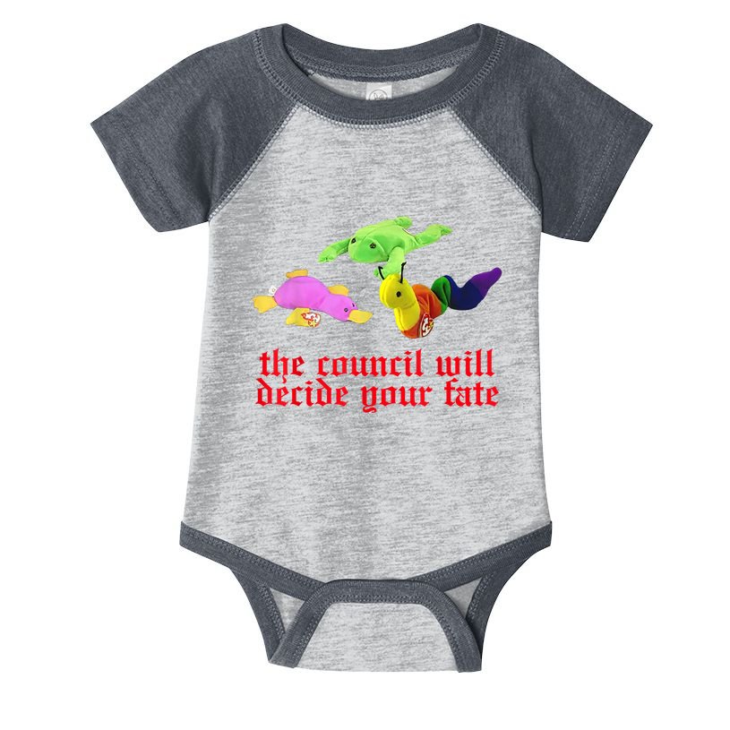 The Council Will Decide Your Fate Funny Oddly Specific Meme Infant Baby Jersey Bodysuit