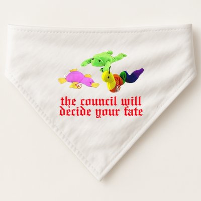 The Council Will Decide Your Fate Funny Oddly Specific Meme USA-Made Doggie Bandana