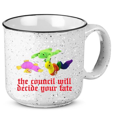 The Council Will Decide Your Fate Funny Oddly Specific Meme 15oz Campfire Ceramic Mug