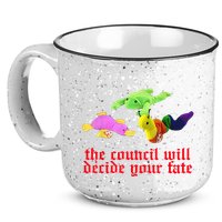 The Council Will Decide Your Fate Funny Oddly Specific Meme 15oz Campfire Ceramic Mug