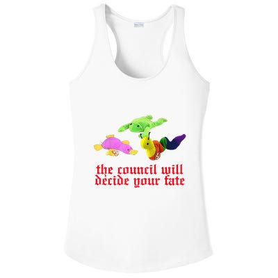 The Council Will Decide Your Fate Funny Oddly Specific Meme Ladies PosiCharge Competitor Racerback Tank