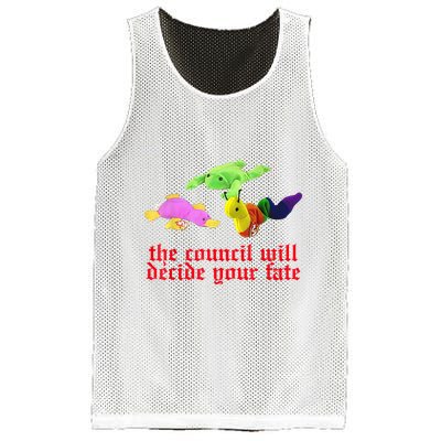 The Council Will Decide Your Fate Funny Oddly Specific Meme Mesh Reversible Basketball Jersey Tank