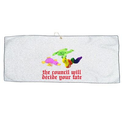 The Council Will Decide Your Fate Funny Oddly Specific Meme Large Microfiber Waffle Golf Towel