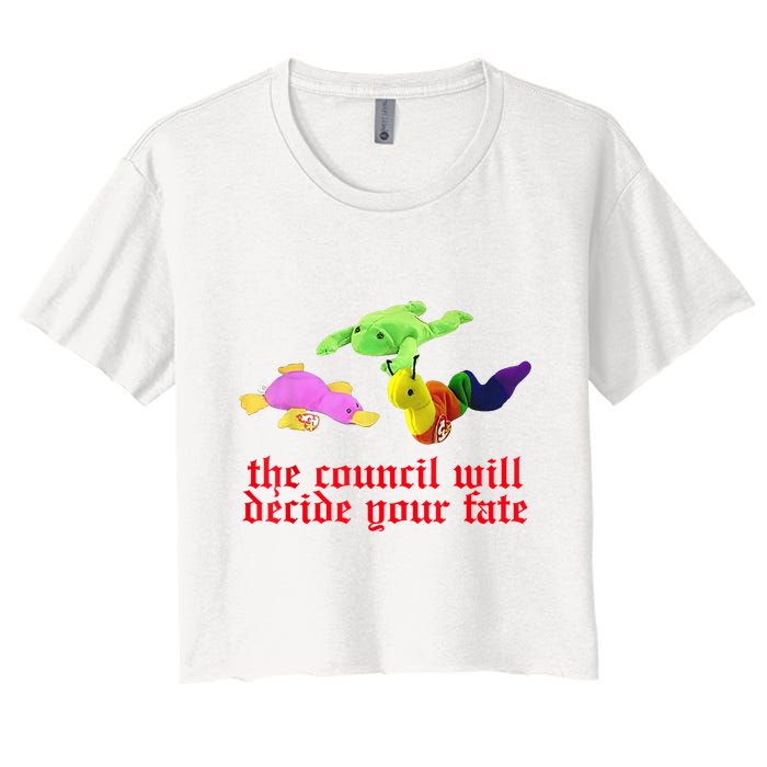 The Council Will Decide Your Fate Funny Oddly Specific Meme Crop Top