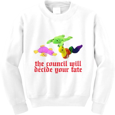 The Council Will Decide Your Fate Funny Oddly Specific Meme Kids Sweatshirt