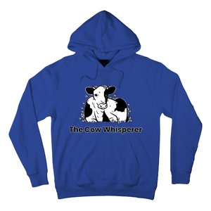 The Cow Whisperer Cute Black And White Resting Cow Hoodie