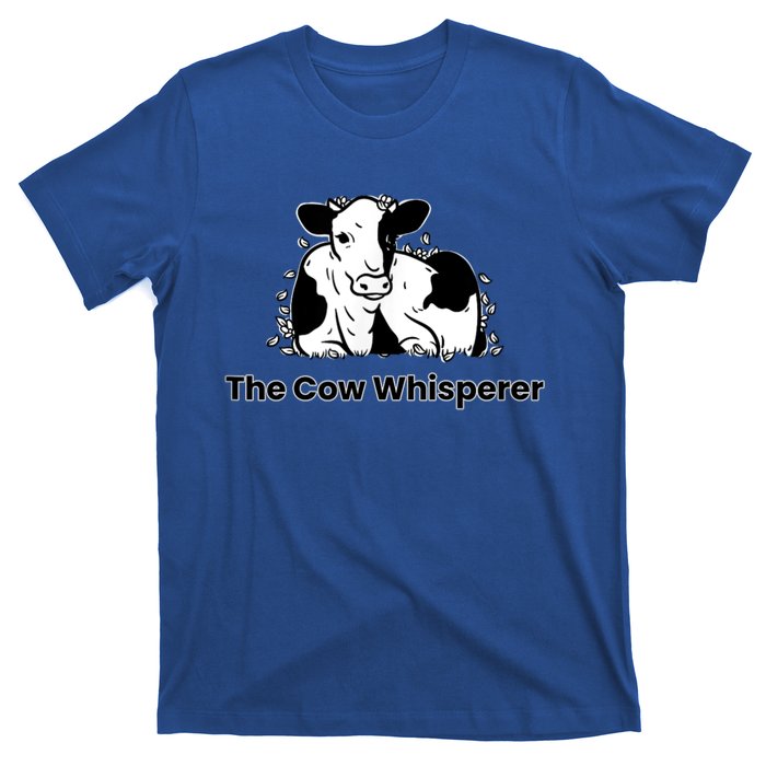 The Cow Whisperer Cute Black And White Resting Cow T-Shirt