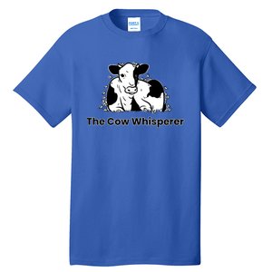 The Cow Whisperer Cute Black And White Resting Cow Tall T-Shirt