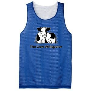 The Cow Whisperer Cute Black And White Resting Cow Mesh Reversible Basketball Jersey Tank