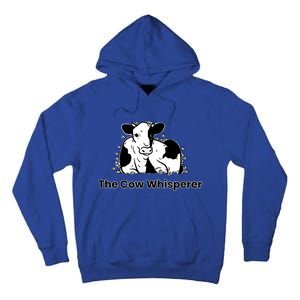 The Cow Whisperer Cute Black And White Resting Cow Tall Hoodie