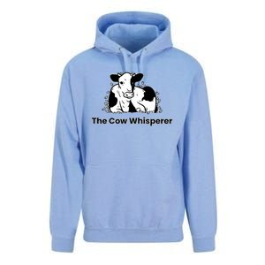 The Cow Whisperer Cute Black And White Resting Cow Unisex Surf Hoodie