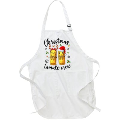 Tamale Crew With Santa Hat Funny Mexican Christmas Full-Length Apron With Pockets