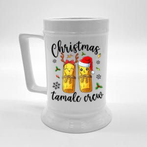 Tamale Crew With Santa Hat Funny Mexican Christmas Beer Stein