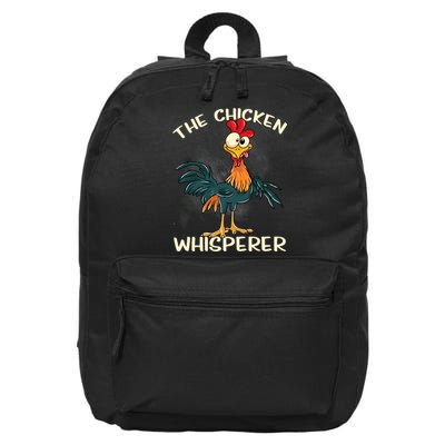 The Chicken Whisperer Funny Farmer 16 in Basic Backpack