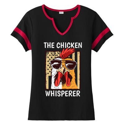 The Chicken Whisperer Farmer Chicken Ladies Halftime Notch Neck Tee