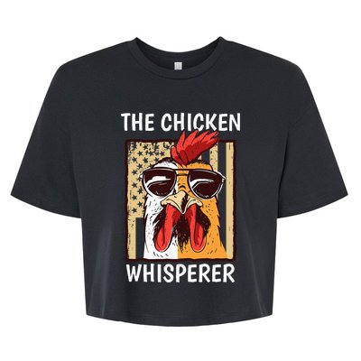 The Chicken Whisperer Farmer Chicken Bella+Canvas Jersey Crop Tee