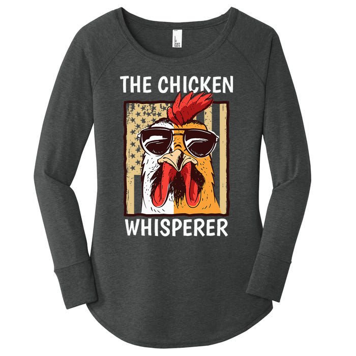 The Chicken Whisperer Farmer Chicken Women's Perfect Tri Tunic Long Sleeve Shirt