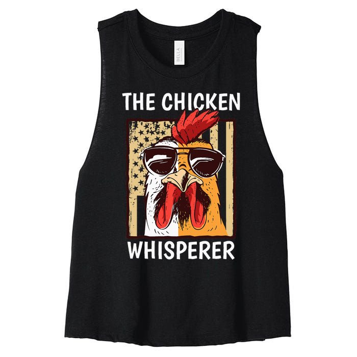 The Chicken Whisperer Farmer Chicken Women's Racerback Cropped Tank