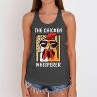 The Chicken Whisperer Farmer Chicken Women's Knotted Racerback Tank