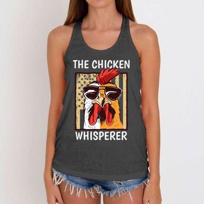 The Chicken Whisperer Farmer Chicken Women's Knotted Racerback Tank