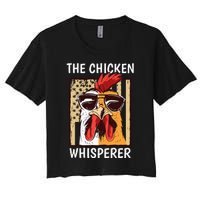 The Chicken Whisperer Farmer Chicken Women's Crop Top Tee