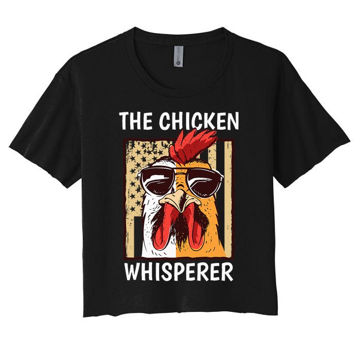 The Chicken Whisperer Farmer Chicken Women's Crop Top Tee