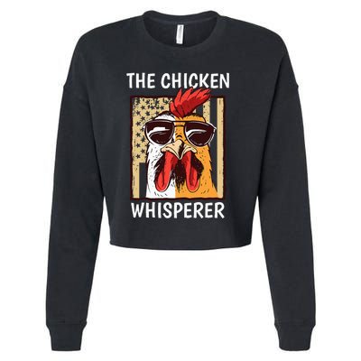 The Chicken Whisperer Farmer Chicken Cropped Pullover Crew