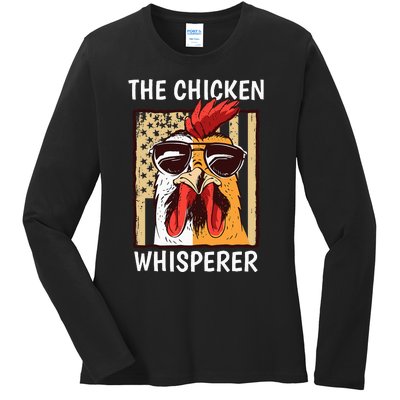 The Chicken Whisperer Farmer Chicken Ladies Long Sleeve Shirt