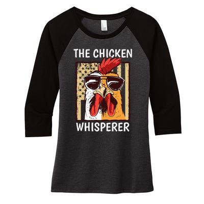 The Chicken Whisperer Farmer Chicken Women's Tri-Blend 3/4-Sleeve Raglan Shirt