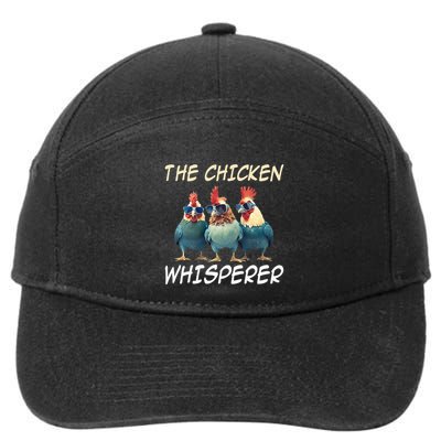 The Chicken Whisperer Retro Vintage Funny Chicken Farmer 7-Panel Snapback Hat