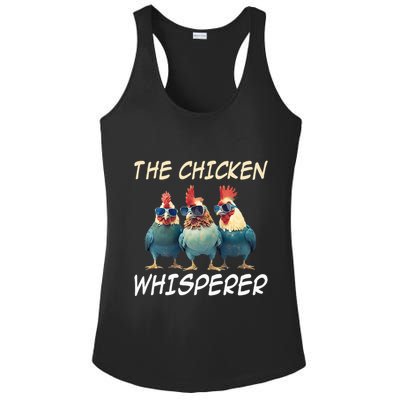 The Chicken Whisperer Retro Vintage Funny Chicken Farmer Ladies PosiCharge Competitor Racerback Tank