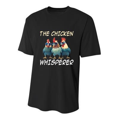 The Chicken Whisperer Retro Vintage Funny Chicken Farmer Youth Performance Sprint T-Shirt