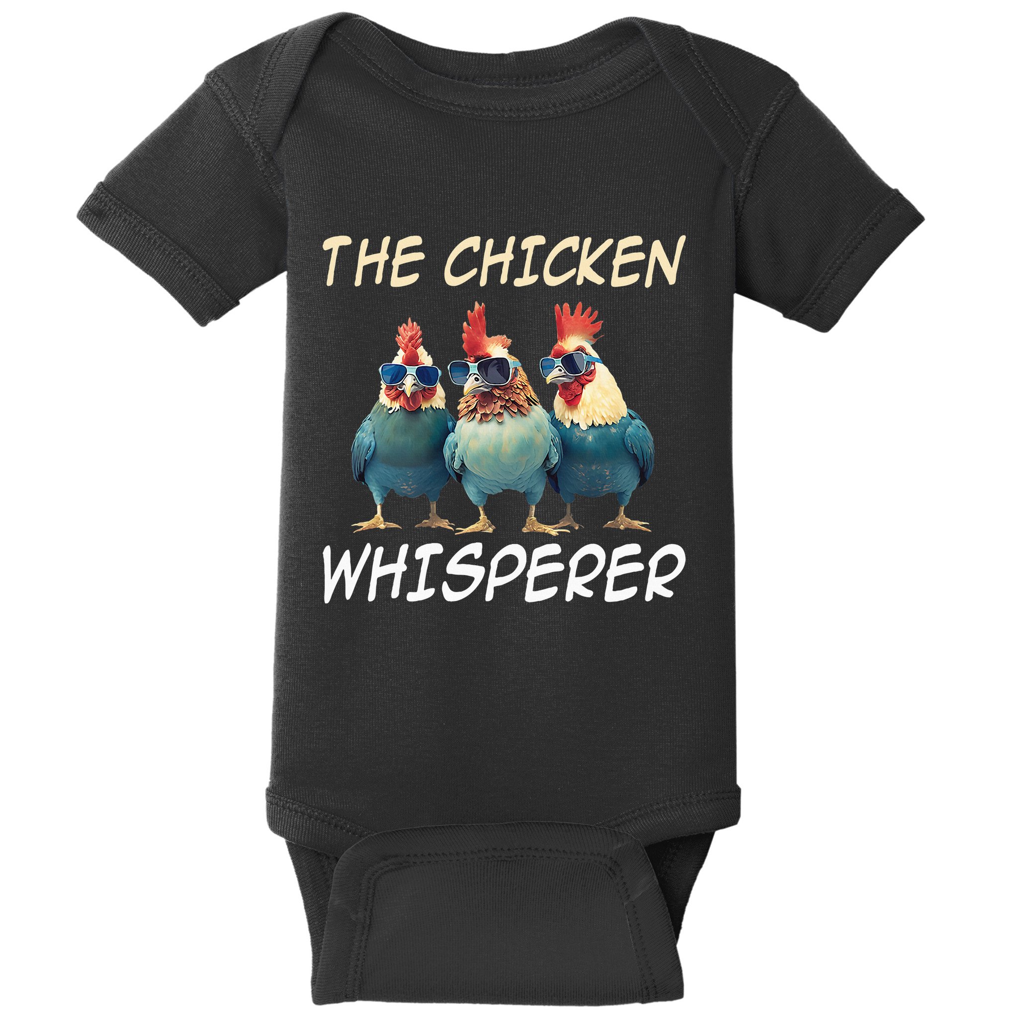 The Chicken Whisperer Retro Vintage Funny Chicken Farmer Baby Bodysuit