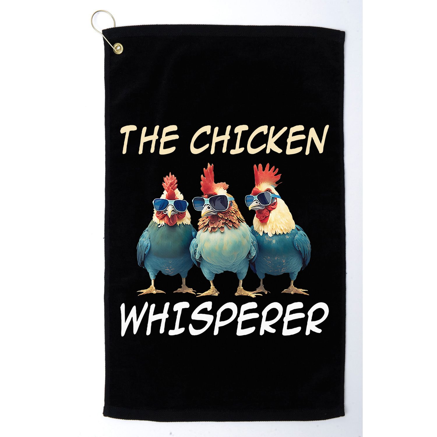 The Chicken Whisperer Retro Vintage Funny Chicken Farmer Golf Towel