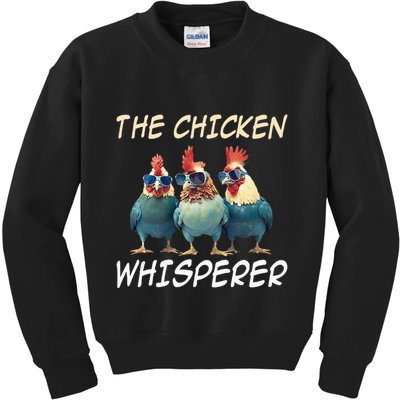 The Chicken Whisperer Retro Vintage Funny Chicken Farmer Kids Sweatshirt