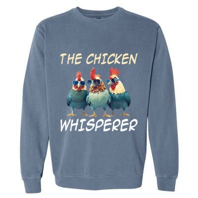 The Chicken Whisperer Retro Vintage Funny Chicken Farmer Garment-Dyed Sweatshirt