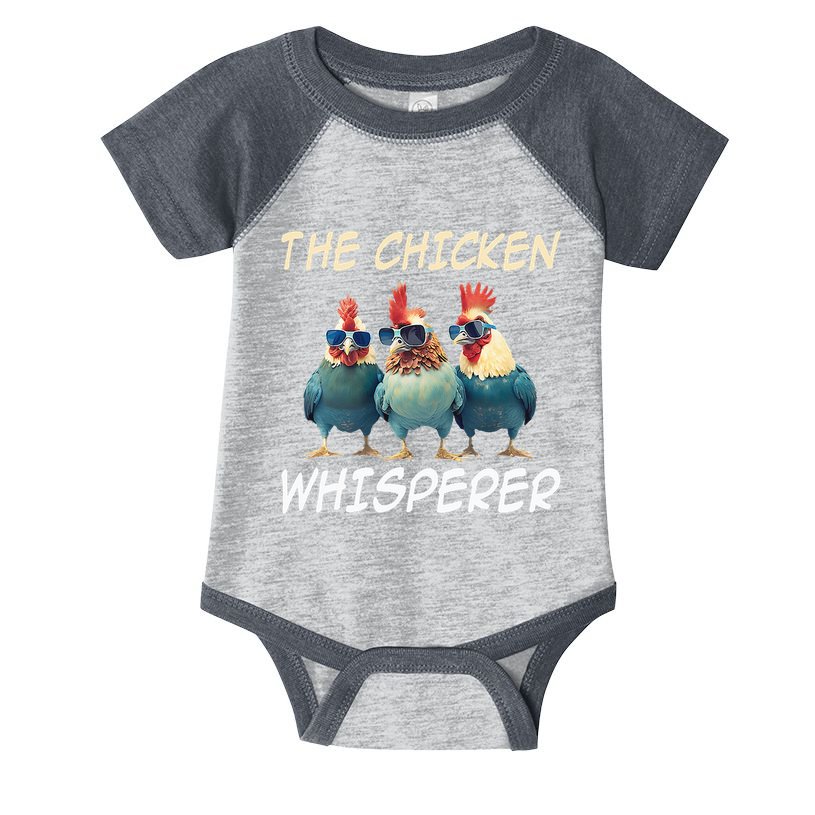 The Chicken Whisperer Retro Vintage Funny Chicken Farmer Infant Baby Jersey Bodysuit