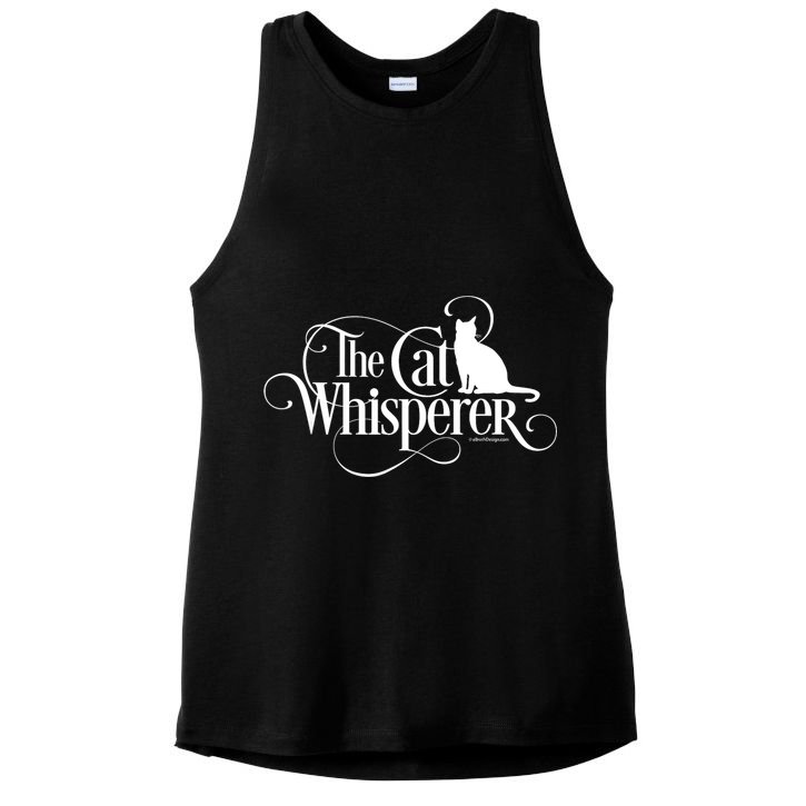 The Cat Whisperer Cat Lover Ladies PosiCharge Tri-Blend Wicking Tank
