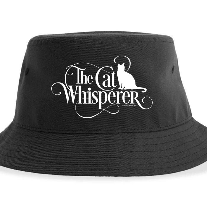 The Cat Whisperer Cat Lover Sustainable Bucket Hat