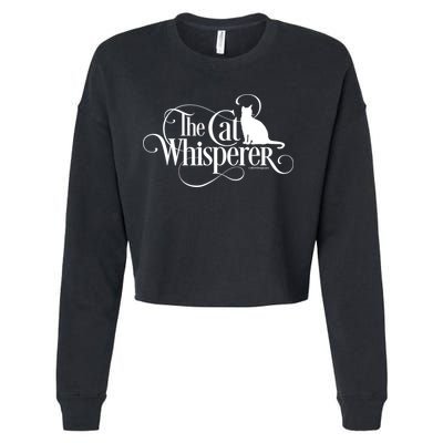 The Cat Whisperer Cat Lover Cropped Pullover Crew