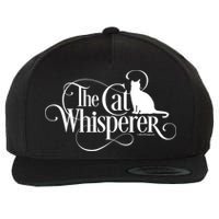 The Cat Whisperer Cat Lover Wool Snapback Cap